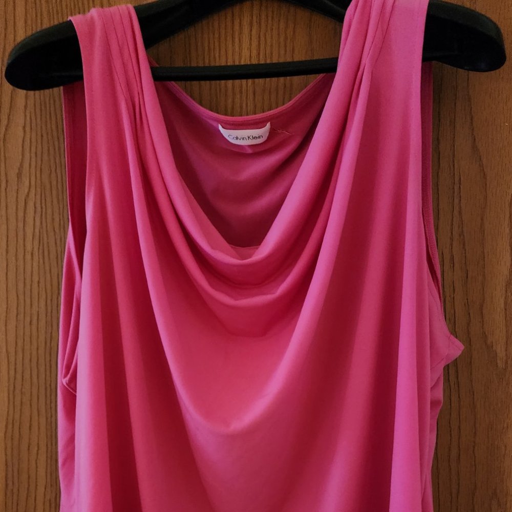 Womens Pink Calvin Klein Tank Top Sz3X